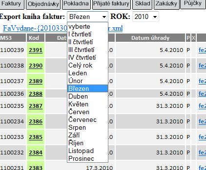 Obdob� pro kter� chcete d&igrave;lat export dat do Money S3 