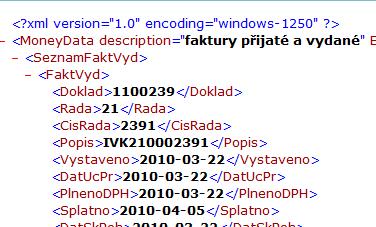 Mo�nost zobrazen� XML souboru 