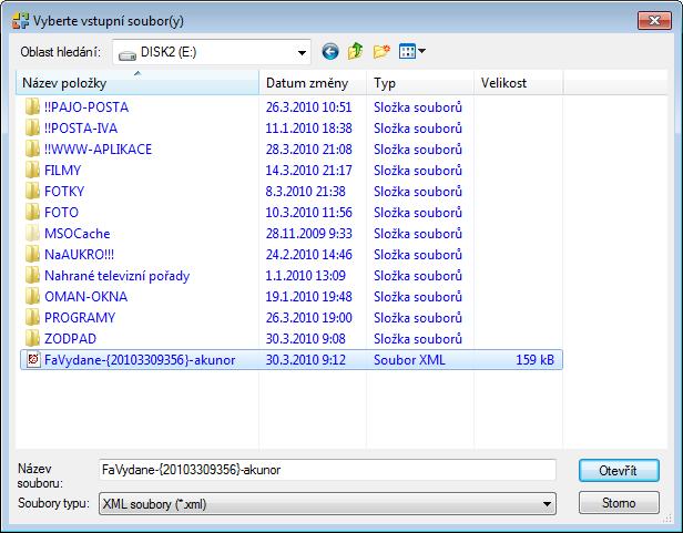 Um�st&igrave;n� XML souboru pro import do Money S3 